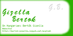 gizella bertok business card