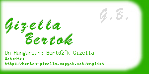 gizella bertok business card